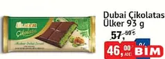 ÜLKER DUBAİ ÇİKOLATASI 93 G